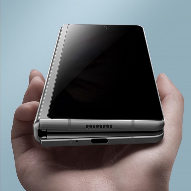 (2 Pcs) Pelindung Layar Anti Spy Bahan Tpu Untuk Samsung Galaxy Z Fold 3 (Samsung Galaxy Z Fold 3) /Hot Sale