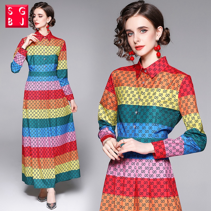 SGBJ Muslim Dress Wanita Robe Vintage Print Gamis Baju Wanita