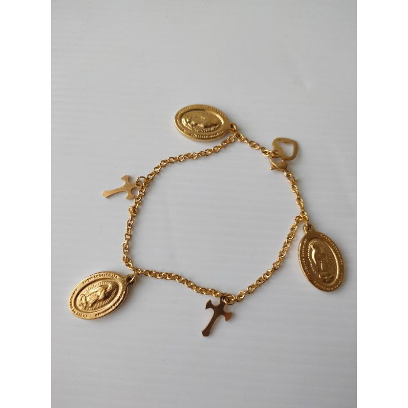 Gelang Tangan Rohani Salib Titanium Import