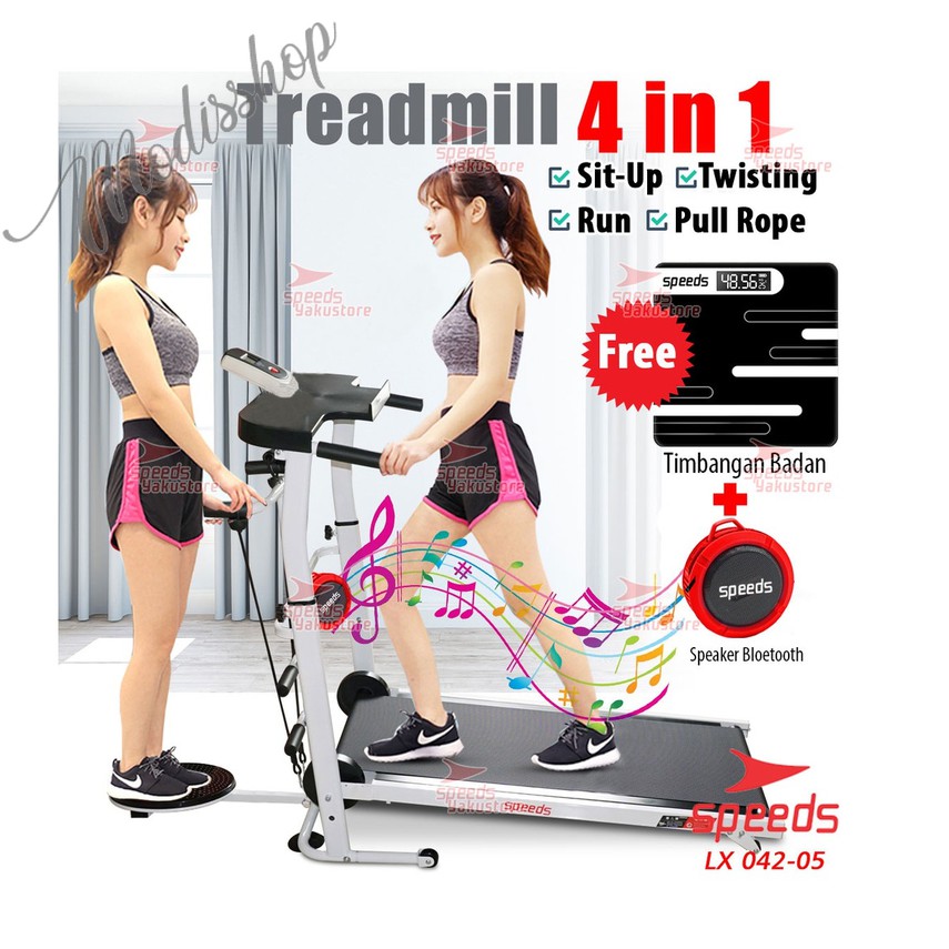 TREADMILL MANUAL ALAT FITNESS MULTIFUNGSI OLAHRAGA SPEEDS 0425