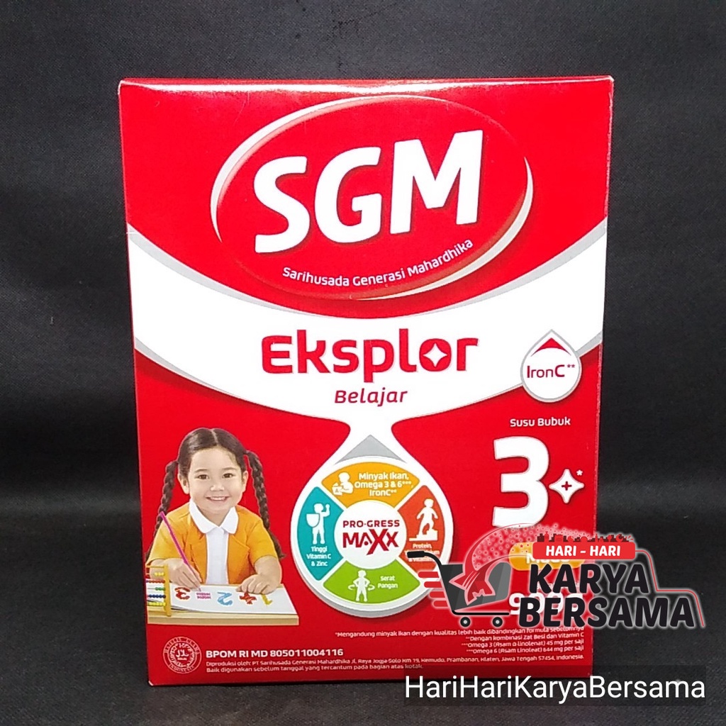 

SUSU SGM EKSPLOR 3+ MADU 900GR