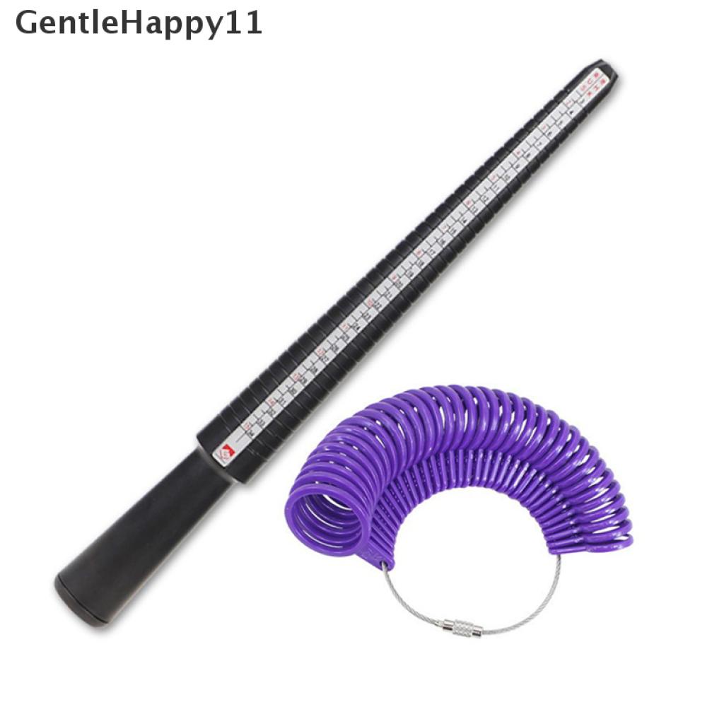 Gentlehappy Pencari Ukuran Cincin Plastik Mandrel Stick Finger Gauge Kit DIY Membuat Perhiasan Cincin