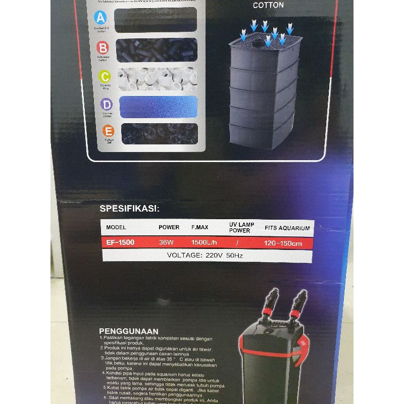 Pompa aquarium EXTERNAL FILTER SAKKAI PRO EF 1500