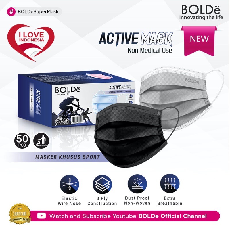 BOLDe Active Mask 50pcs/Box Original