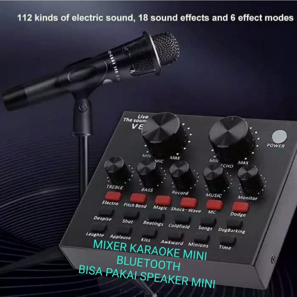 G621 ORIGINAL MIXER AUDIO BLUETOOTH MIC KARAOKE ECHO Soundcard External Sound card Live efek Broadca