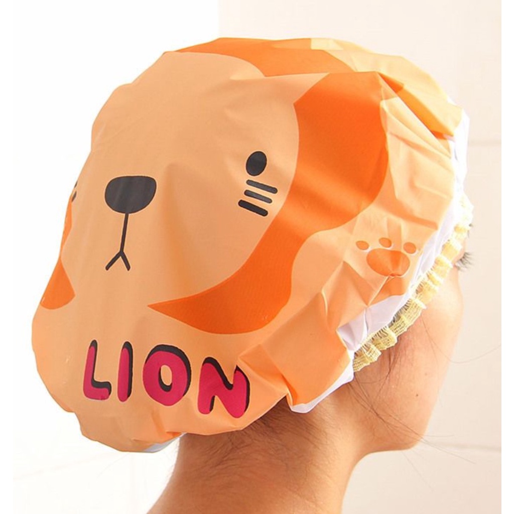 BAJ PENUTUP RAMBUT KEPALA PLASTIK MANDI PELINDUNG CAT RAMBUT / HAIR CAP SHOWER CAP KARAKTER - SS043