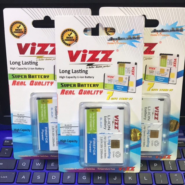 VIZZ Baterai Original Vizz Double Power LG OPTIMUS/BL44jh 2300mah