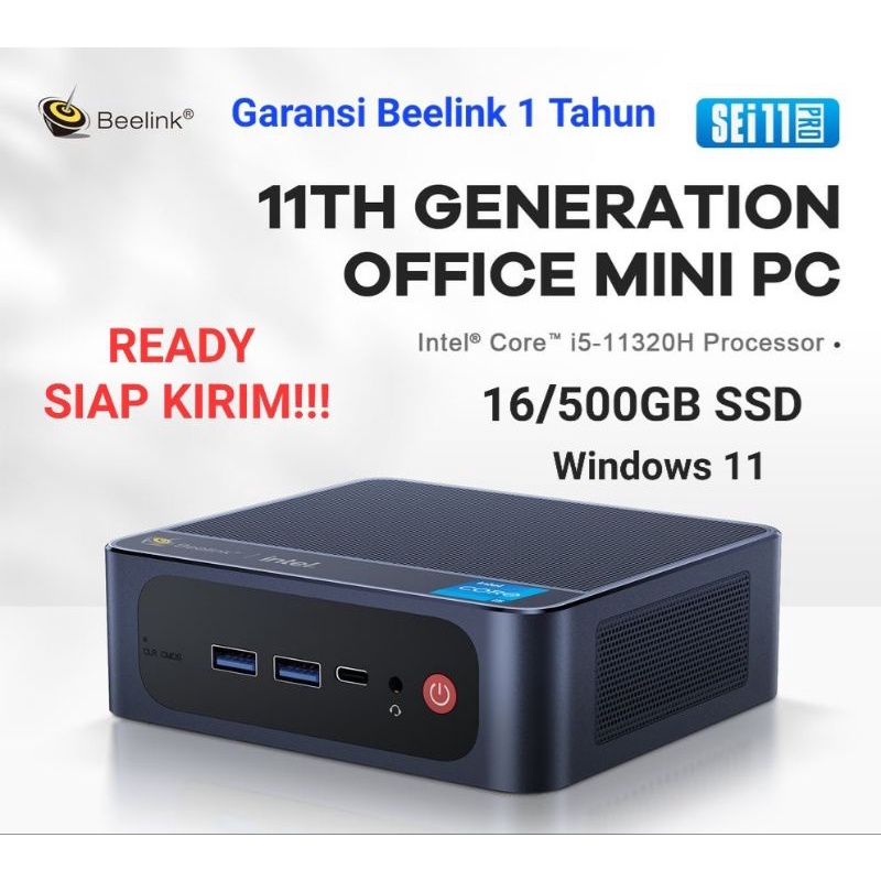 Mini PC Beelink Sei11 11th Intel i5-11320H 16/500GB SSD NVMe Windows 11