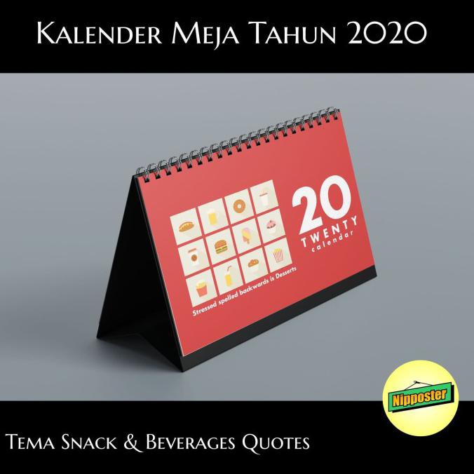 

✨ BISA COD ✨ Kalender Meja Tahun 2020 Tema Snack and Beverages Quotes TERBAIK Kode 268