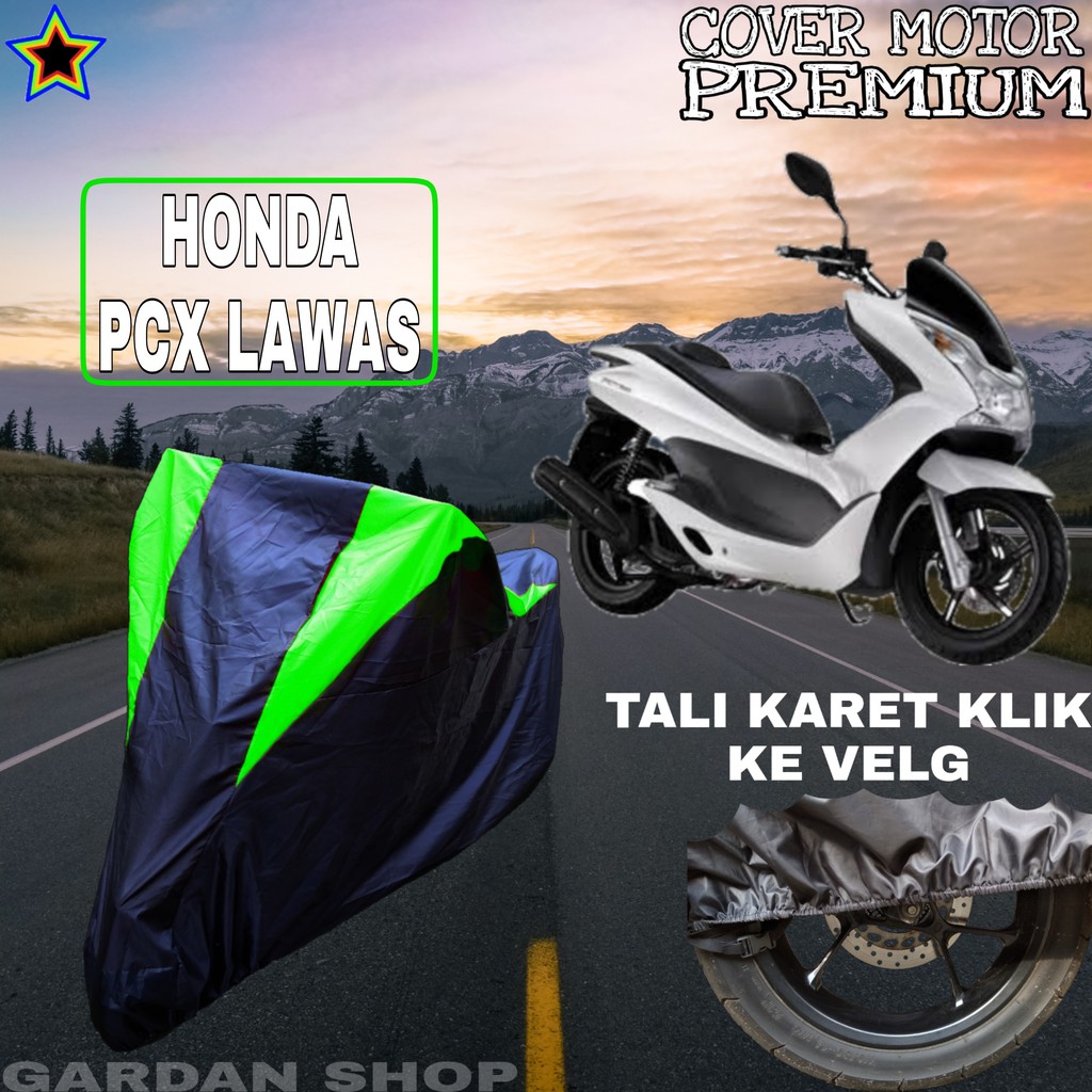 Sarung Motor HONDA PCX LAWAS Hitam HIJAU Body Cover Penutup Pelindung Motor Honda Pcx PREMIUM