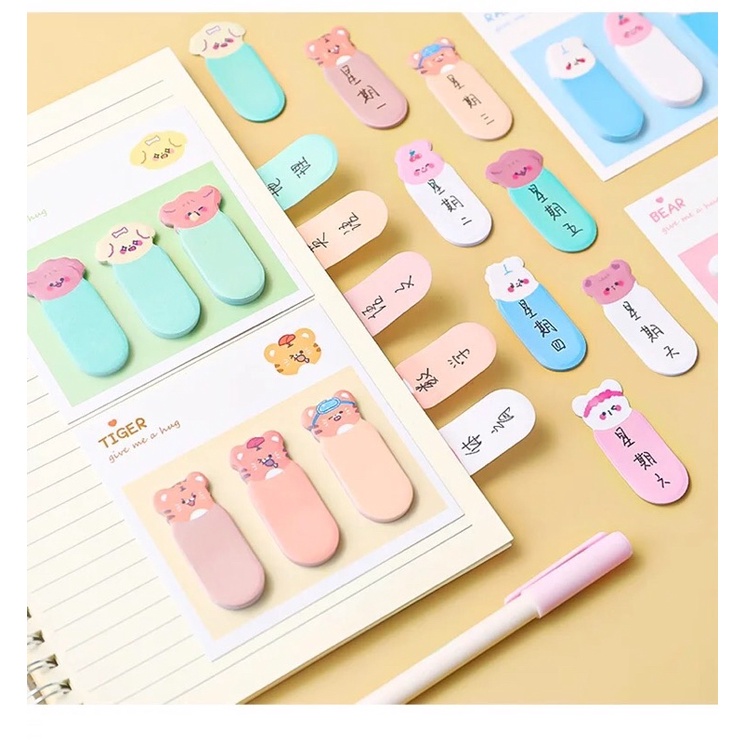 READY STOCK BUNNY BEAR SIMPLE STICKY MEMO INDEKS PAD BUKU CATATAN TEMPEL DINDING AESTHETIC FANCY MIX CUTE LUCU KARAKTER KARTUN HEWAN PASTEL KELINCI BERUANG ORGANIZER GRID IMPOR DESAIN ANAK PEREMPUAN MOTIF REMAJA CEWEK KOREA KAWAII PINK BOOKMARK KECIL