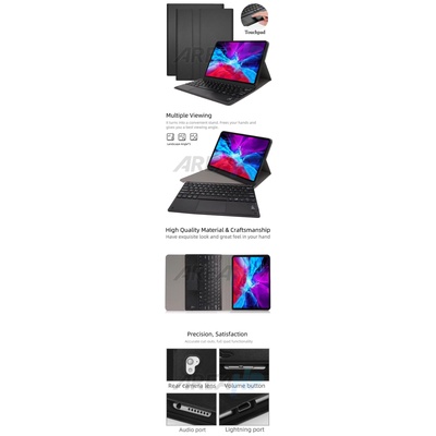 Slim Removable Keyboard Leather Case Casing Cover Touchpad Samsung Tab A7 10.4 2020 T500 T505