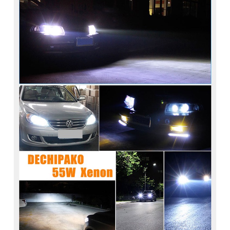 2 Pcs 55W Xenon H1 H7 H11 H3 H8 9005 9006 9012 HB3 HB4 D2H Lampu Bohlam Lampu Mobil Terang Lampu HID Xenon Lampu 3000K 4300K 8000K 6000K 10000K