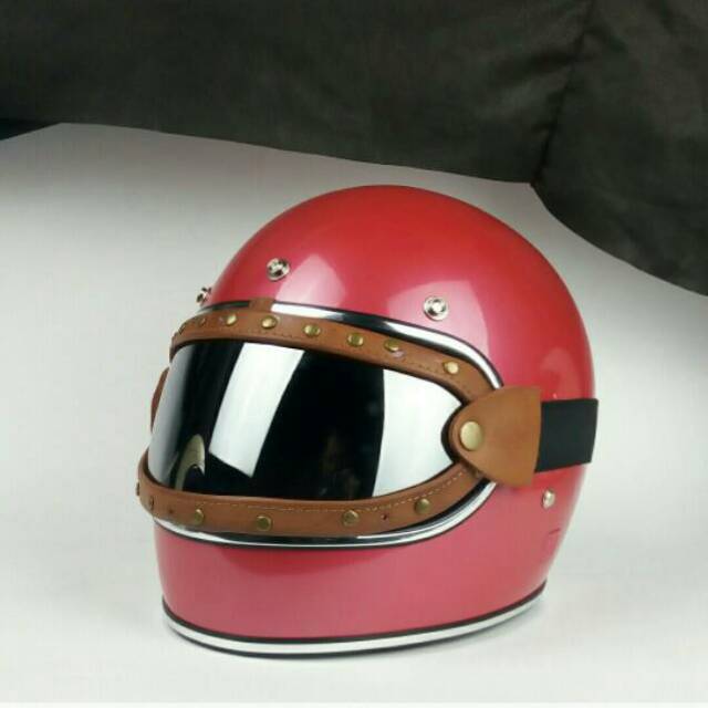 Helm Motor Retro Boulter FF X Maska Visor Strap