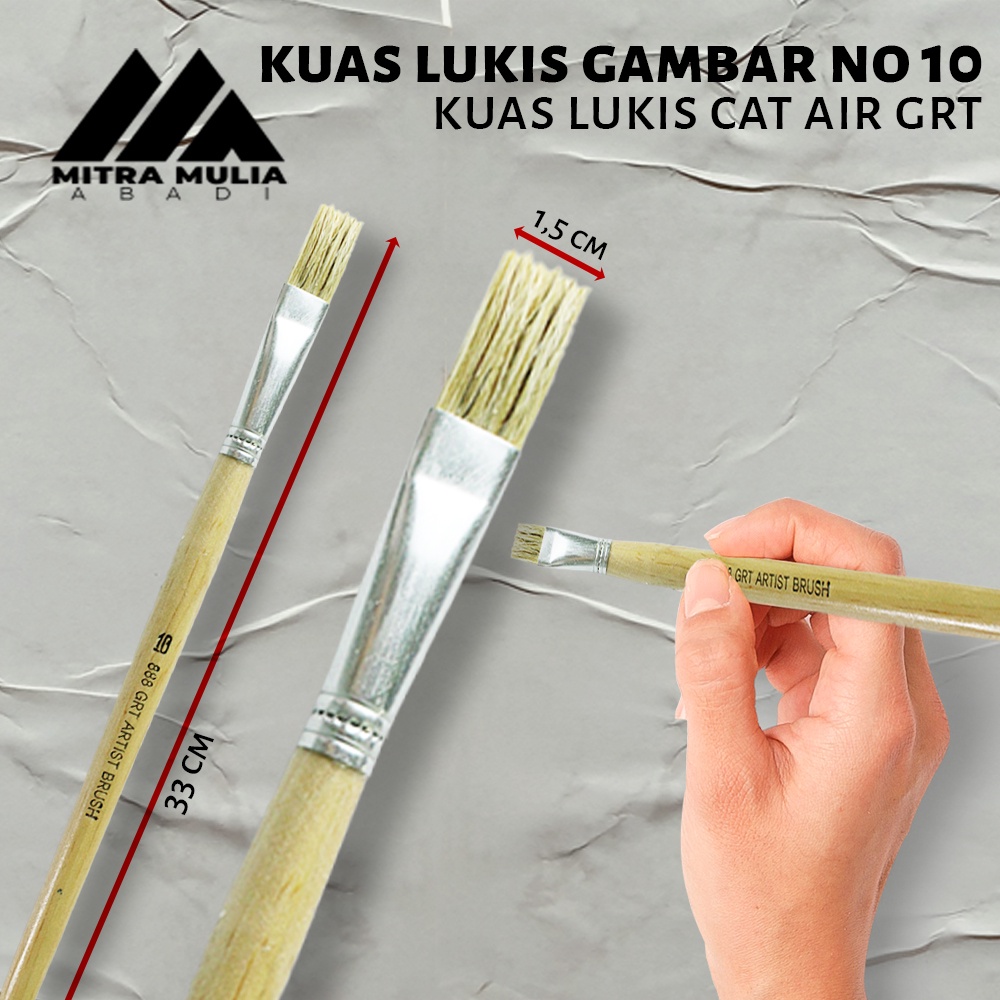 Kuas Lukis GRT 10 Inch l Kuas Gambar Lukis Cat Air Eterna