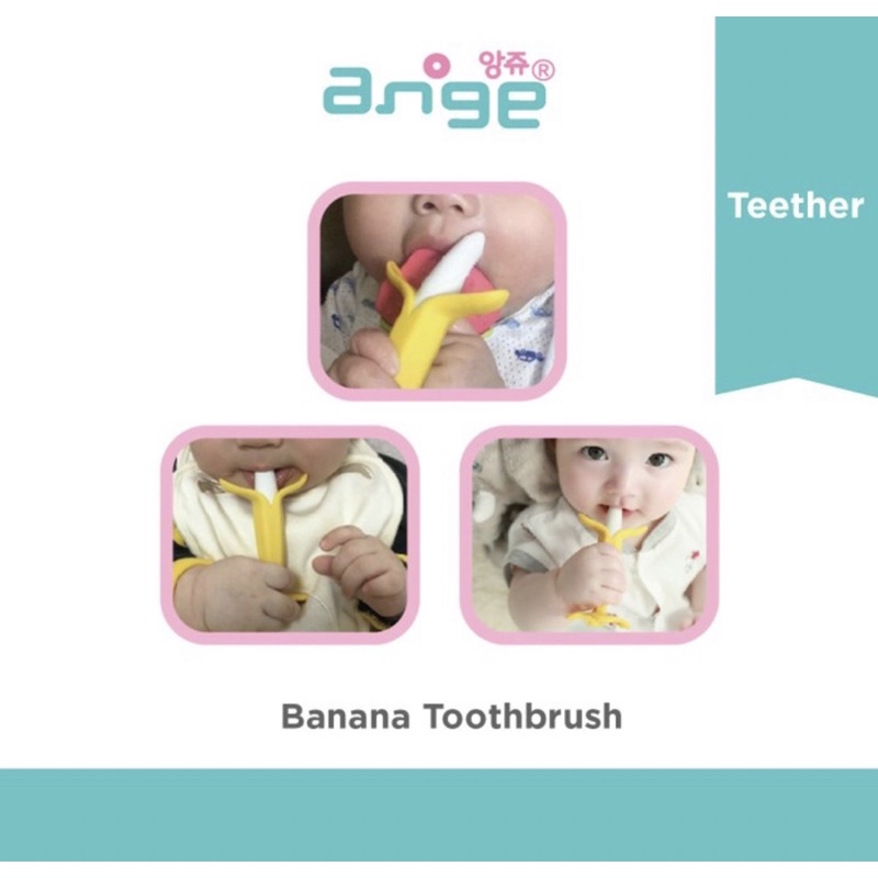 ANGE BIG BANANA Teether With Clip And Case - Gigitan bayi