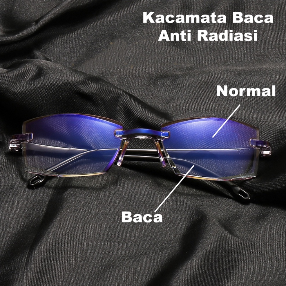 Kacamata Baca Lensa Plus Double Anti Radiasi +1.00 s/d + 4.00 Kacamata Pria Reading Glasses 804 Original Bisa Jalan dan Nonton TV