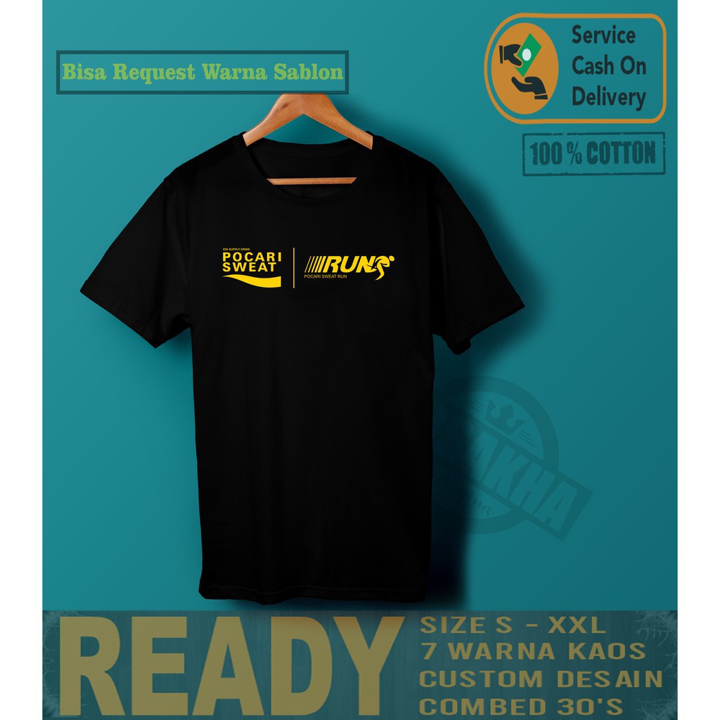 Kaos Baju Tshirt Distro POCARI SWEAT RUN LOGO Terlaris  -jhahis
