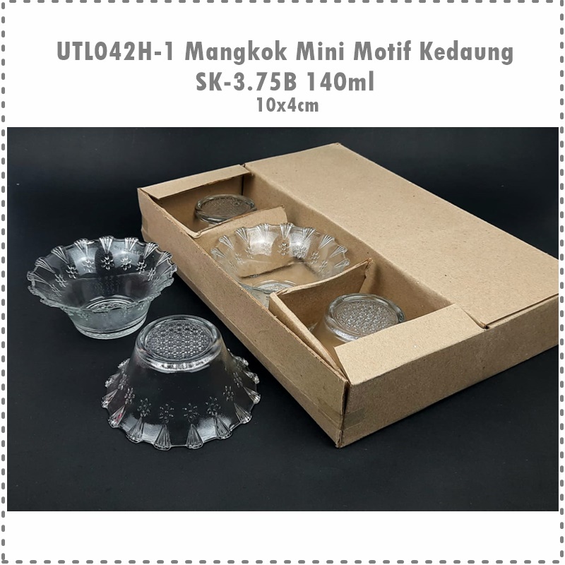 Set Mangkok Mini Motif SK-3.75B KEDAUNG Isi 6's Uk. 10cm