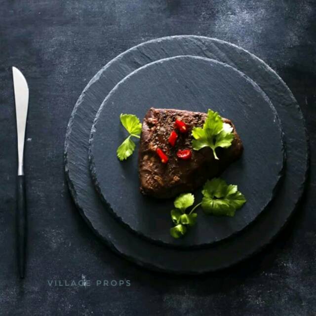 

mini round slate plate
