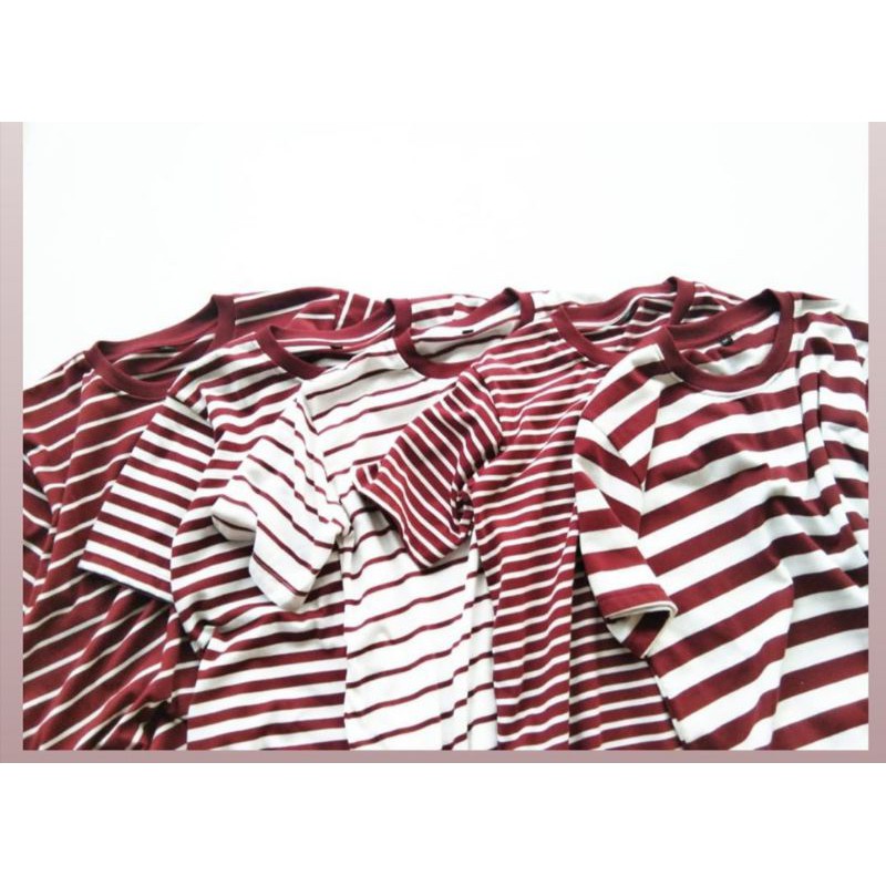 kaos stripe size xxxl lengan pendek