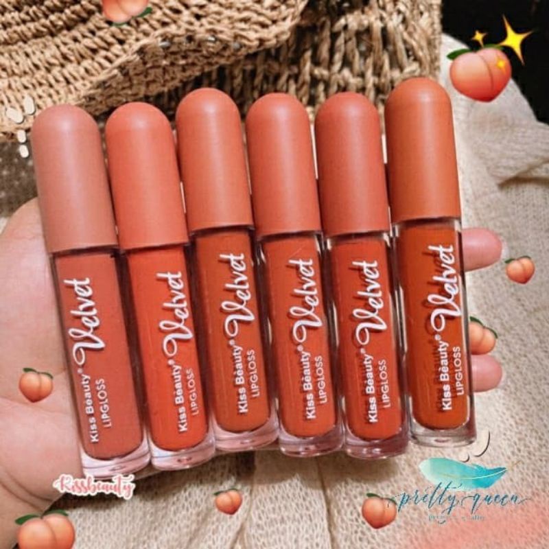 Medan Termurah velvet bulat kiss bauty lipstik Lipcream cantik