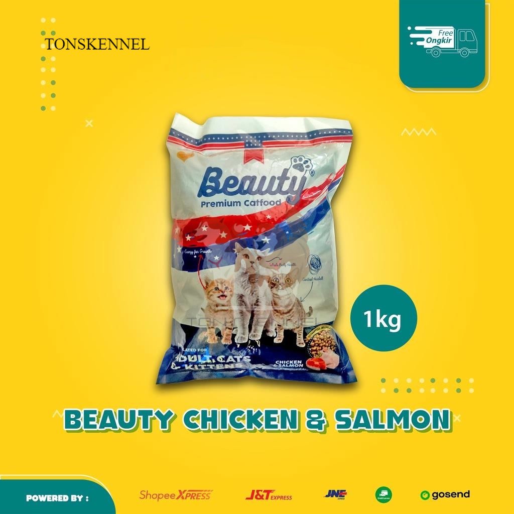 BEAUTY PREMIUM CAT FOOD GOLD PERSIAN | Chicken &amp; Salmon | Makanan Kucing Adult dan Kitten All Life Stage