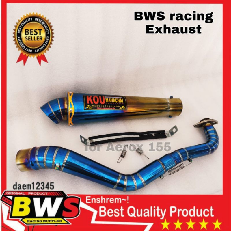 knalpot Kou BLUEMOON Aerox full cacing