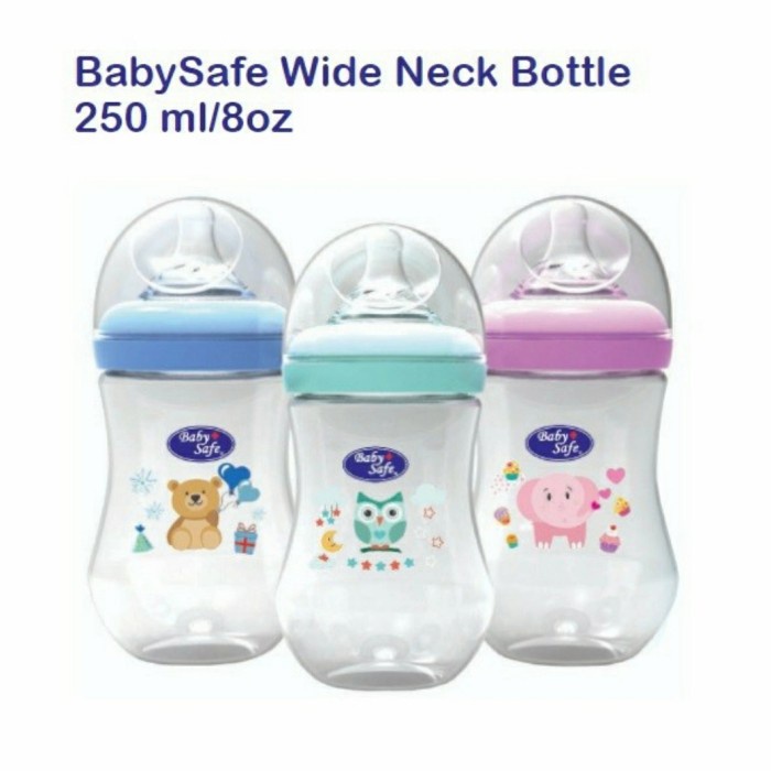 BABYSAFE 3in1 Wide Neck Bottle Set Baby Gift Kado Bayi Botol Susu Bayi WNS01 WNS02