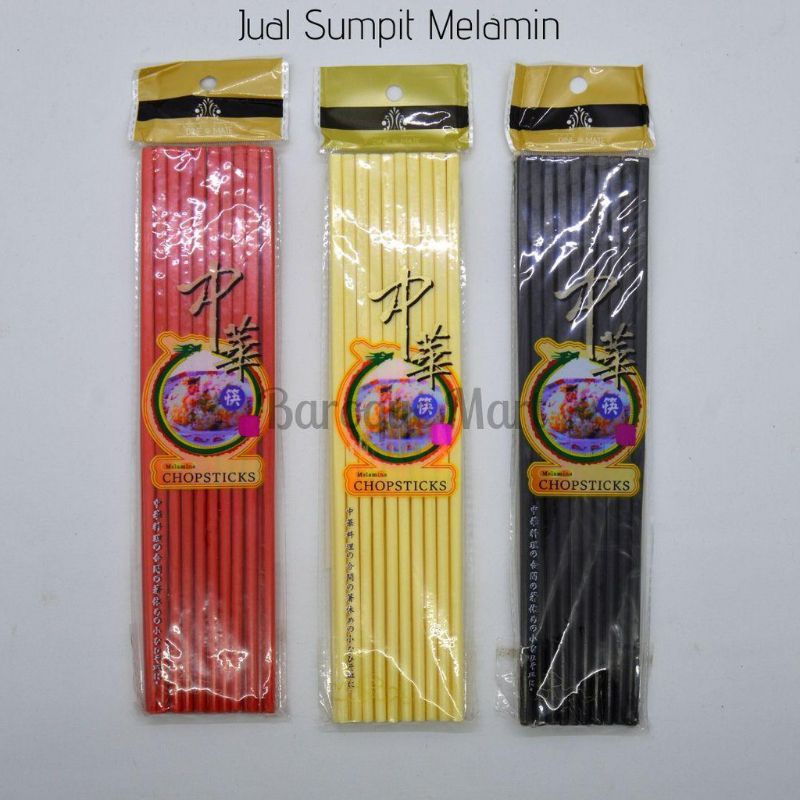 SUMPIT MELAMINE CHOPSTICK PERPACK ISI 20 PCS [10 PASANG] / ALAT MAKAN / sumpit mie ayam