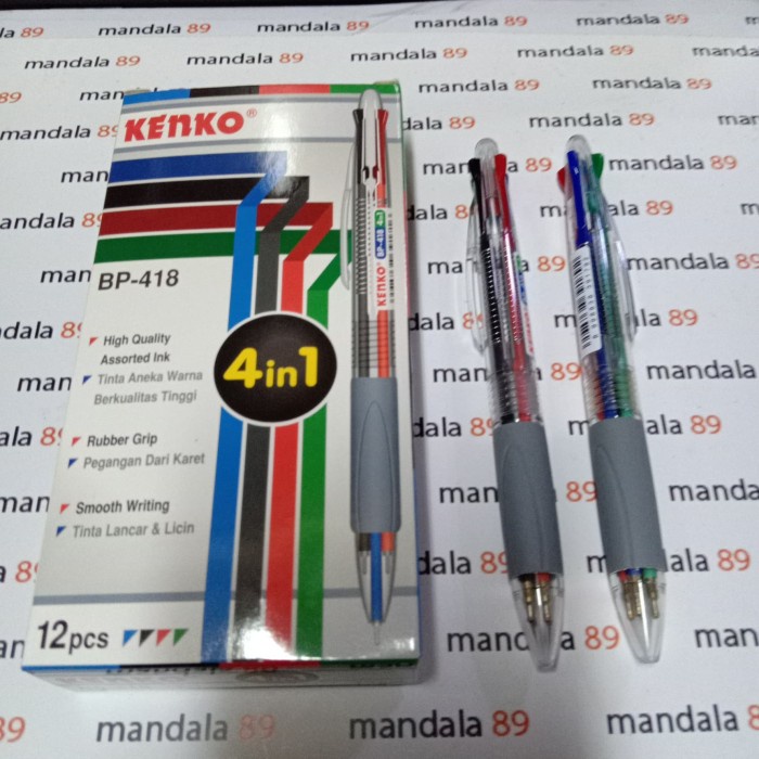 

Trendi Pulpen 4 Warna Merk Kenko , 4 In 1 Trendi