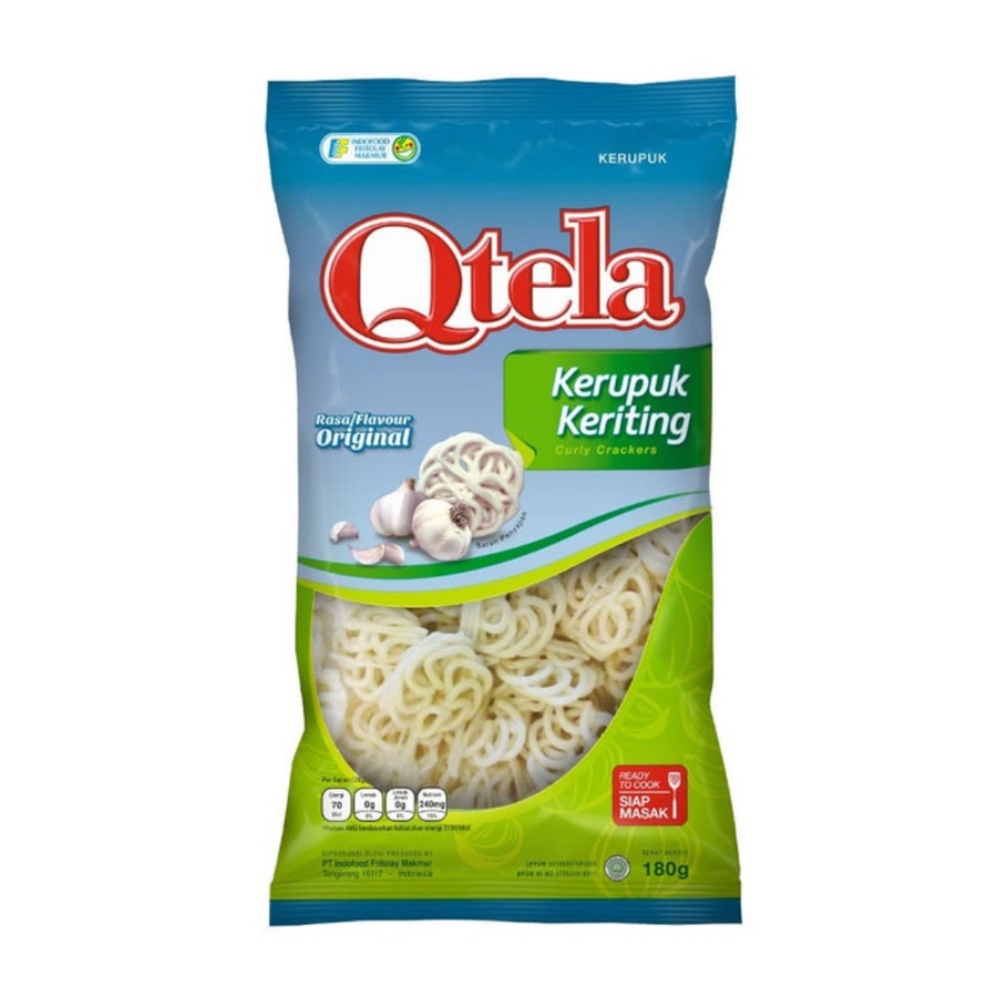 qtela kerupuk keriting original 180 gr