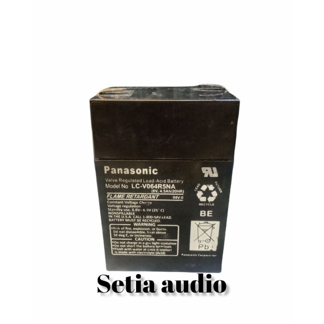 New aki accu batre kering 6v 4,5Ah panasonic Original