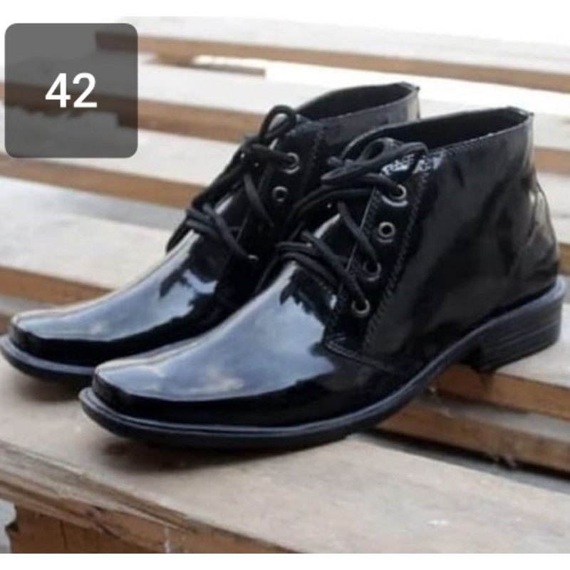Sepatu Pantopel Pantofel PDH POLRI TNI ABRI SATPAM POLISI SECURITY-42 Tanpa Resleting