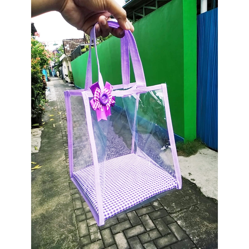 

20x25x20 Beli Satuan Boleh Banget! Tas Mika List Include Pita & Alas Tas! Tas Imlek Murah! Tas Parcel Murah