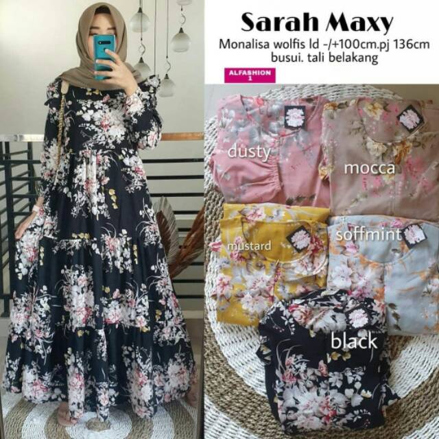gamis monalisa wolfis Sarah maxy