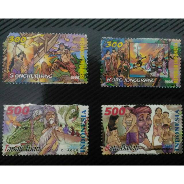 Perangko Indonesia Seri 'CERITA RAKYAT' per 4 buah