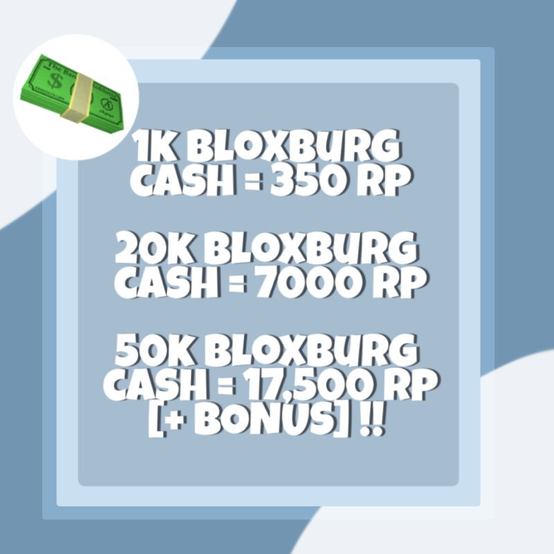 Jual Trusted Uang Bloxburg Bloxburg Cash Murah Bonus Shopee