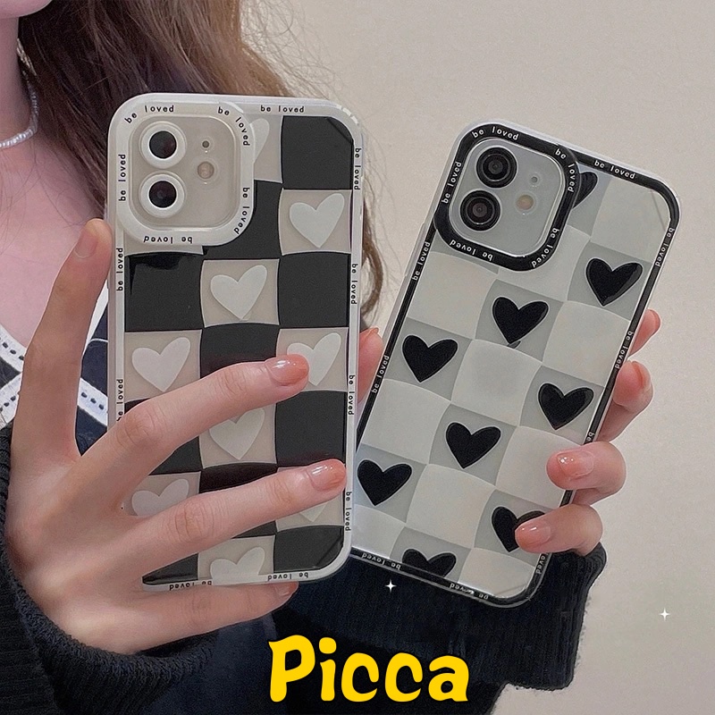 Soft Case Tpu Motif Papan Catur Hati Untuk Realme C25 C25S C31 8 9 PRO 9I C35 C11 2021 C25Y C20 C12 C21 5 5I 6I 8I C20A