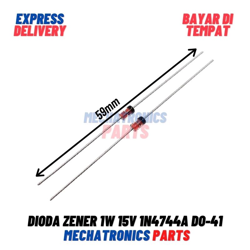 [SMC-9042] DIODA ZENER 1W 15V 1N4744A 1N4744A 1N4744A DO-41