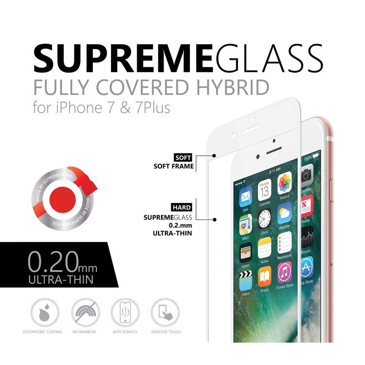 Tempered Glass Anti Gores AmazingThing iPhone 7 - Gloss White