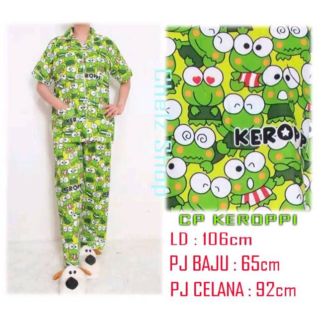 Baju Tidur Piyama Wanita/Cewek Pajamas Dewasa Motif Karakter Murah High Quality