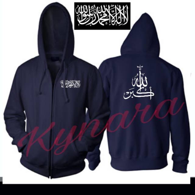 JAKET ZIPPER TAUHID BIRU DONGKER