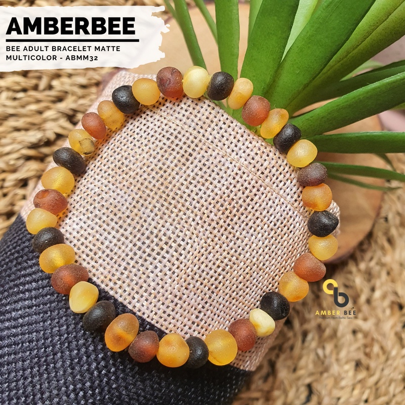 Gelang Kesehatan Amber Dewasa Premium Matte By Amber Bee