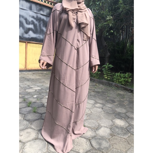 abaya mayasarah arab saudi jalabiya payet gamis mesir dubai big size jumbo berpayet pesta warna hita