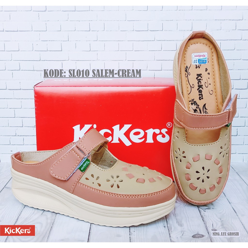  SANDAL  WEDGES WANITA  KICKERS  KODE SL010 MURAH HARGA  GROSIR 