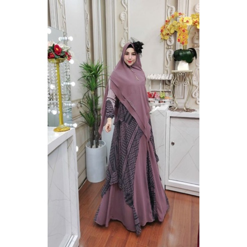 Firdaus Series Ori by Humaira / Gamis Set Syar’i / Gamis Pesta Mewah / Dress Muslimah / Baju Syar'i Terbaru / Fashion Muslimah Branded-3