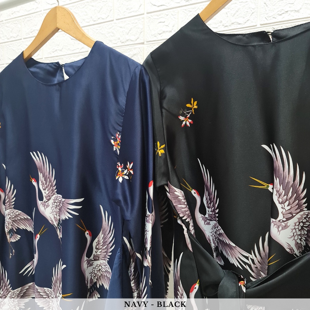 1190 blouse bird lengan baloon