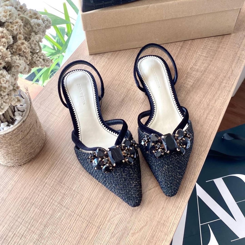 SEPATU SANDAL WANITA ZRS 193 MOTE 2CM HEELS PREMIUM IMPORT