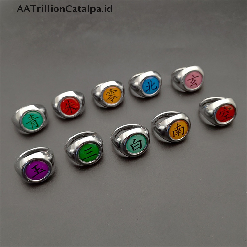 Aatrillioncatalpa Cincin Metal Motif Anime NARUTO Akatsuki Member Itachi Uchiha Untuk Cosplayhadiah